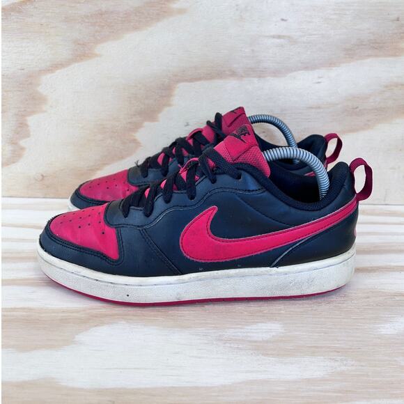 Nike - Court Borough Low 2 -Sneakers -Black/Red -Kids Big Unisex -7Y- BQ5448-007 - Picture 3 of 9